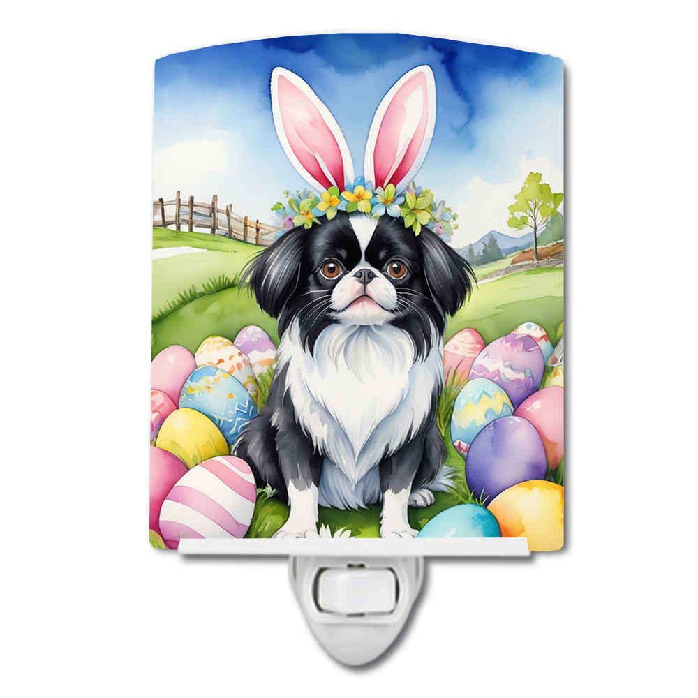 DAC5084CNL 6 x 4 in. Japanese Chin Easter Egg Hunt Ceramic Night Light