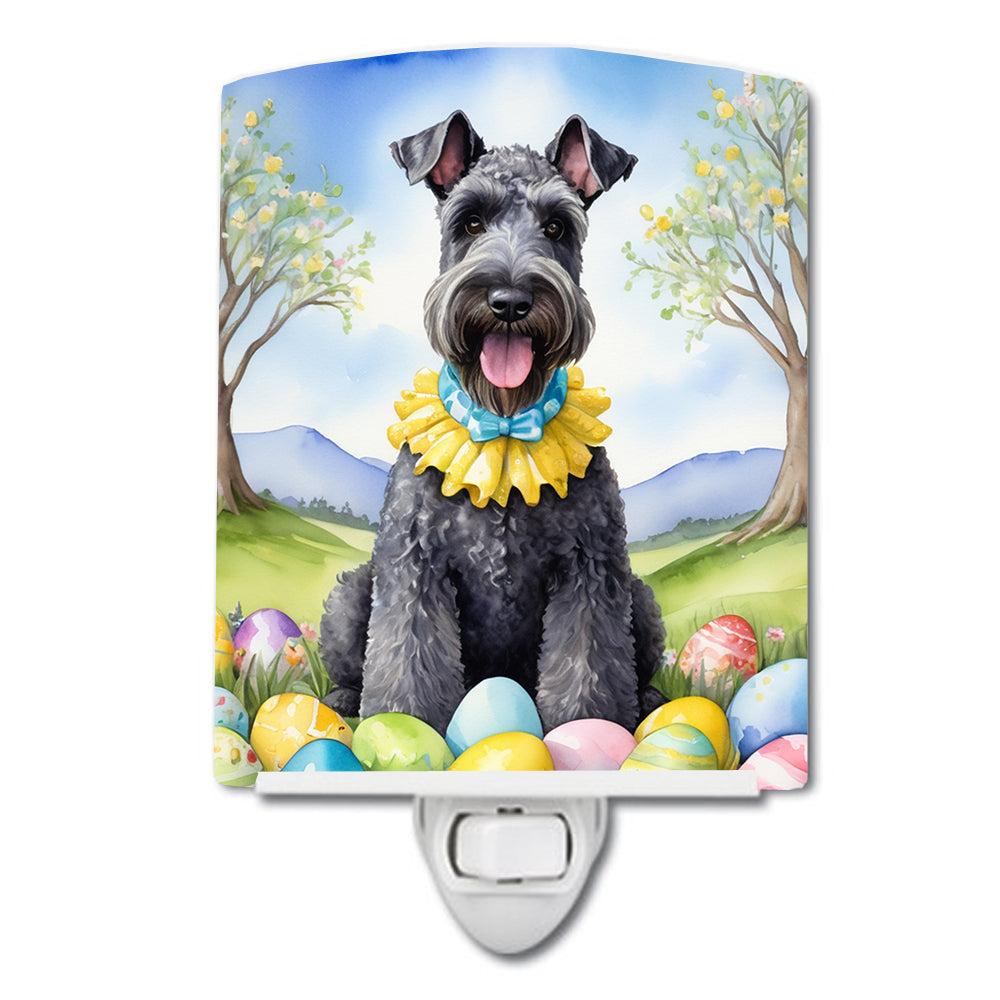 DAC5090CNL 6 x 4 in. Kerry Blue Terrier Easter Egg Hunt Ceramic Night Light