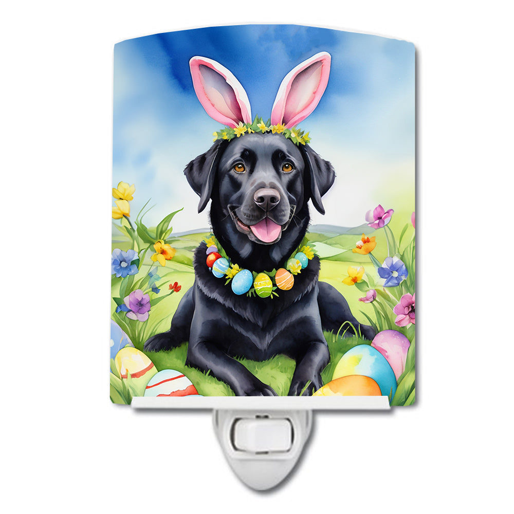 DAC5093CNL 6 x 4 in. Black Labrador Retriever Easter Egg Hunt Ceramic Night Light