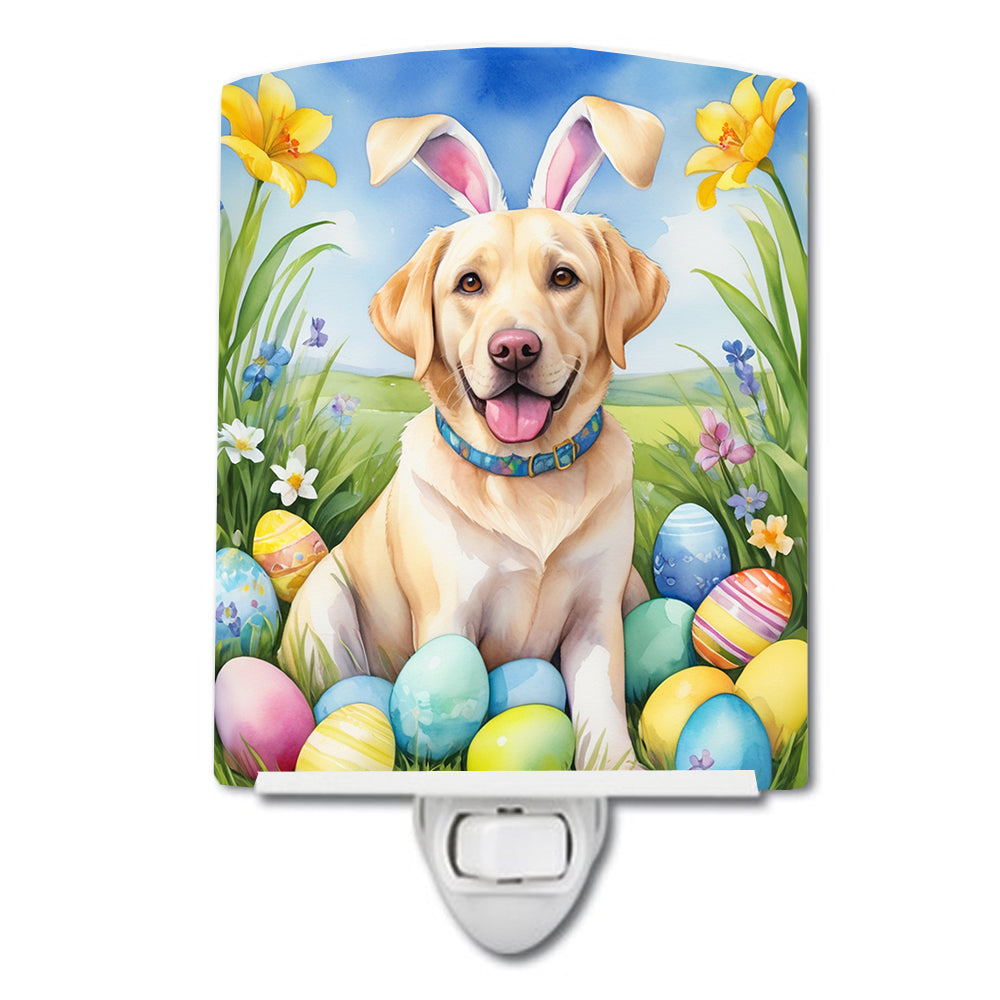 DAC5097CNL 6 x 4 in. Yellow Labrador Retriever Easter Egg Hunt Ceramic Night Light