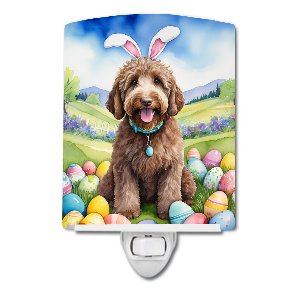 DAC5099CNL 6 x 4 in. Labradoodle Easter Egg Hunt Ceramic Night Light