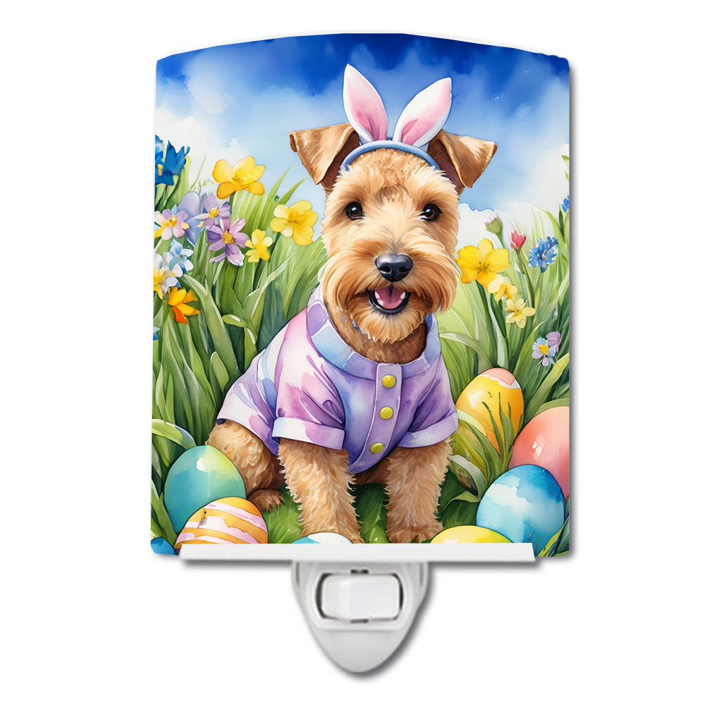 6 x 4 in. Lakeland Terrier Easter Egg Hunt Ceramic Night Light