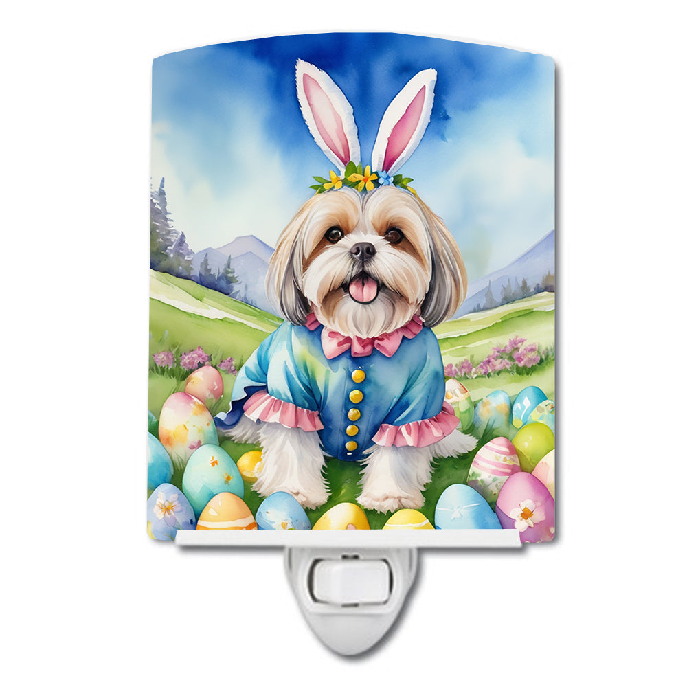 DAC5107CNL 6 x 4 in. Lhasa Apso Easter Egg Hunt Ceramic Night Light