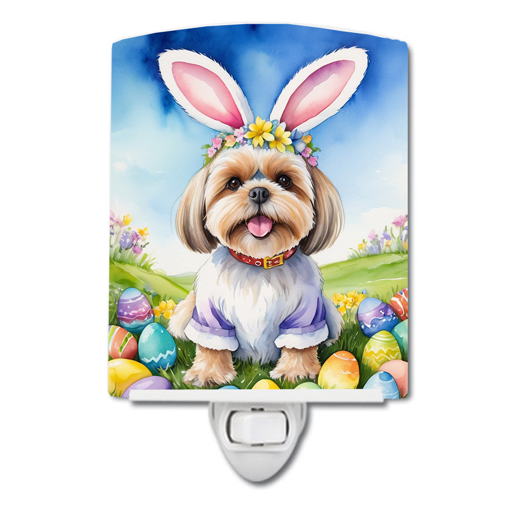 DAC5108CNL 6 x 4 in. Lhasa Apso Easter Egg Hunt Ceramic Night Light