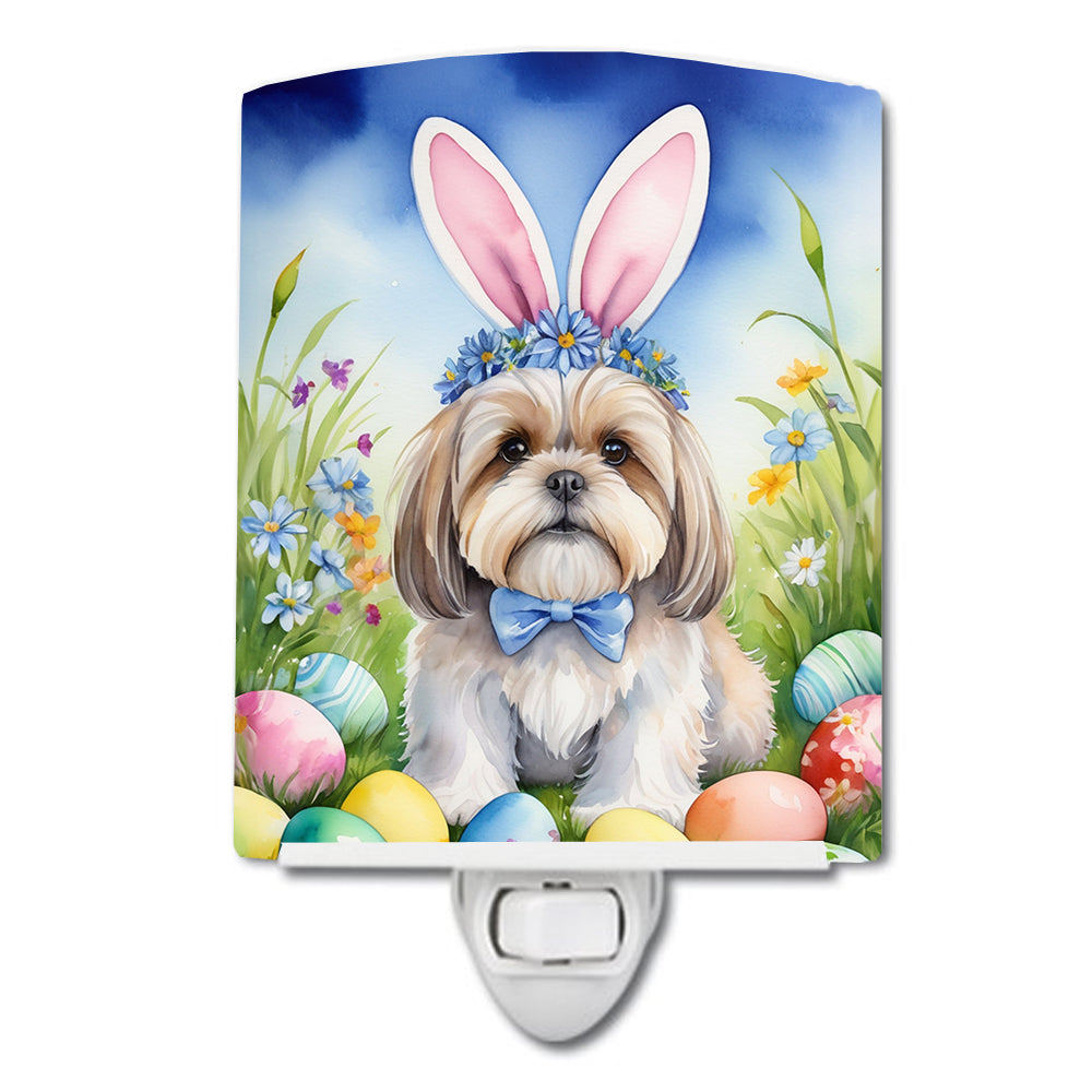 DAC5109CNL 6 x 4 in. Lhasa Apso Easter Egg Hunt Ceramic Night Light