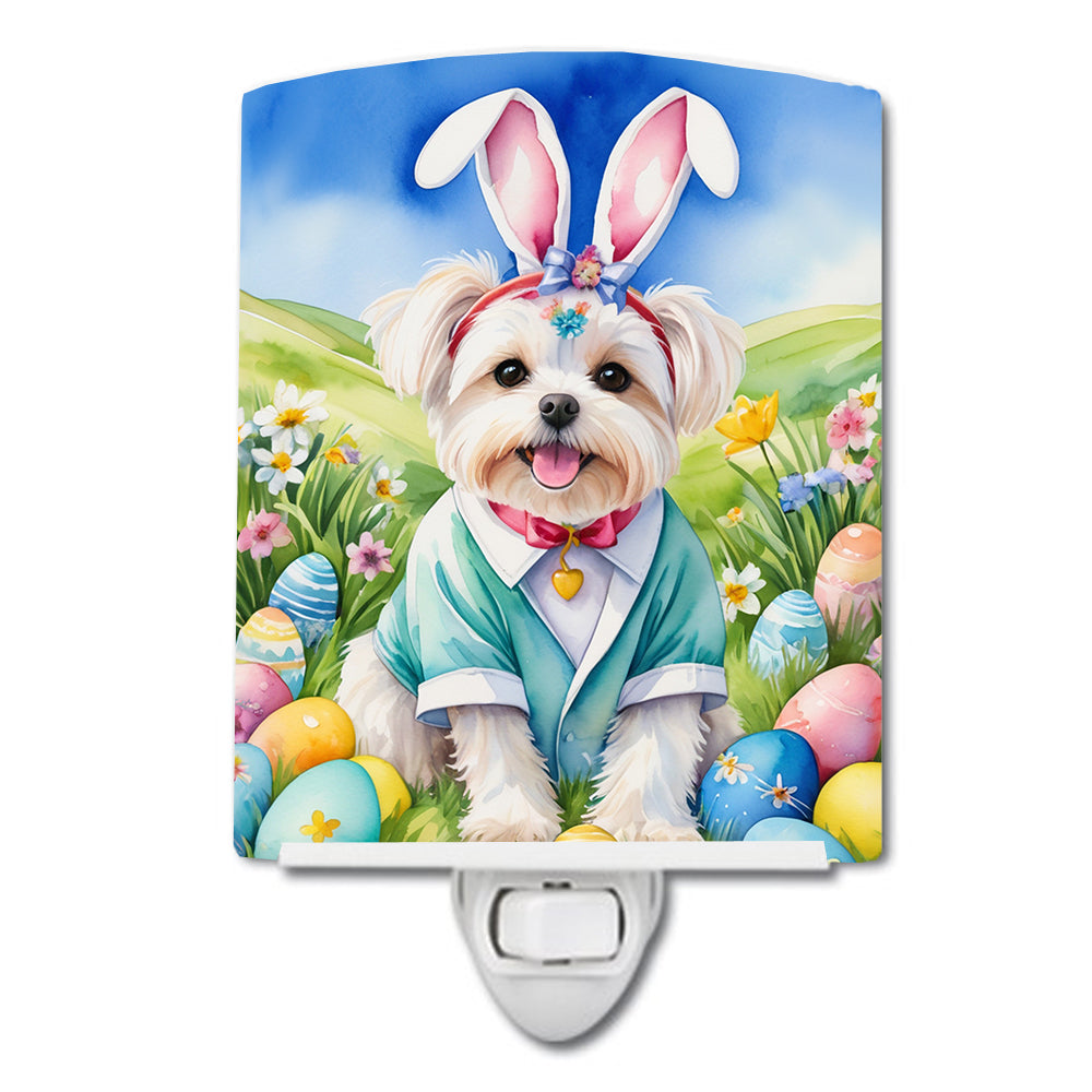 DAC5110CNL 6 x 4 in. Maltese Easter Egg Hunt Ceramic Night Light