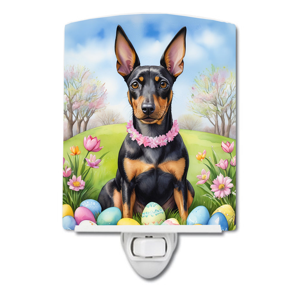 6 x 4 in. Manchester Terrier Easter Egg Hunt Ceramic Night Light