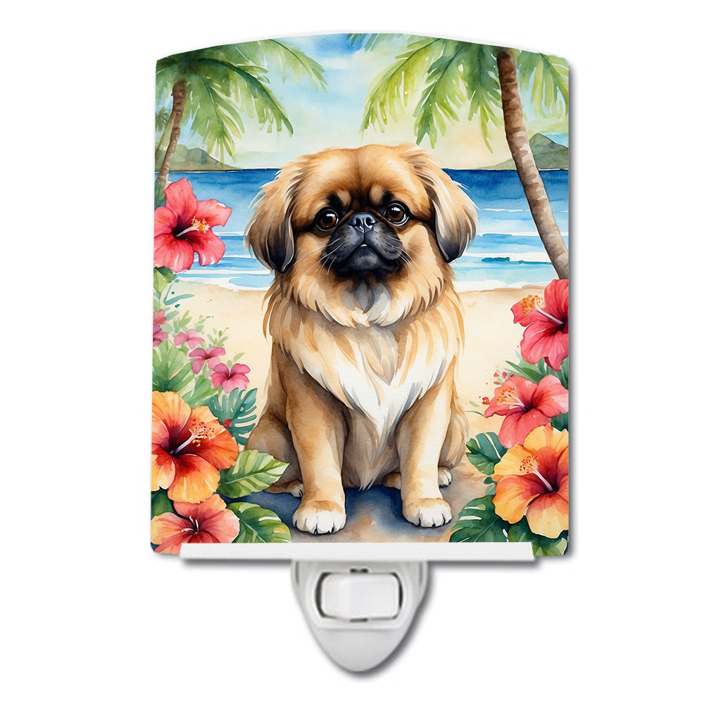 DAC6488CNL 6 x 4 in. Pekingese Luau Ceramic Night Light