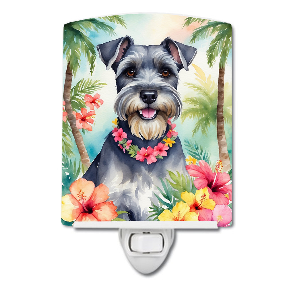 DAC6514CNL 6 x 4 in. Schnauzer Luau Ceramic Night Light