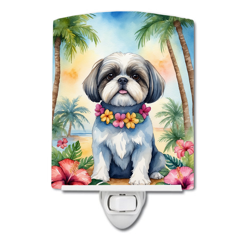 DAC6521CNL 6 x 4 in. Shih Tzu Luau Ceramic Night Light