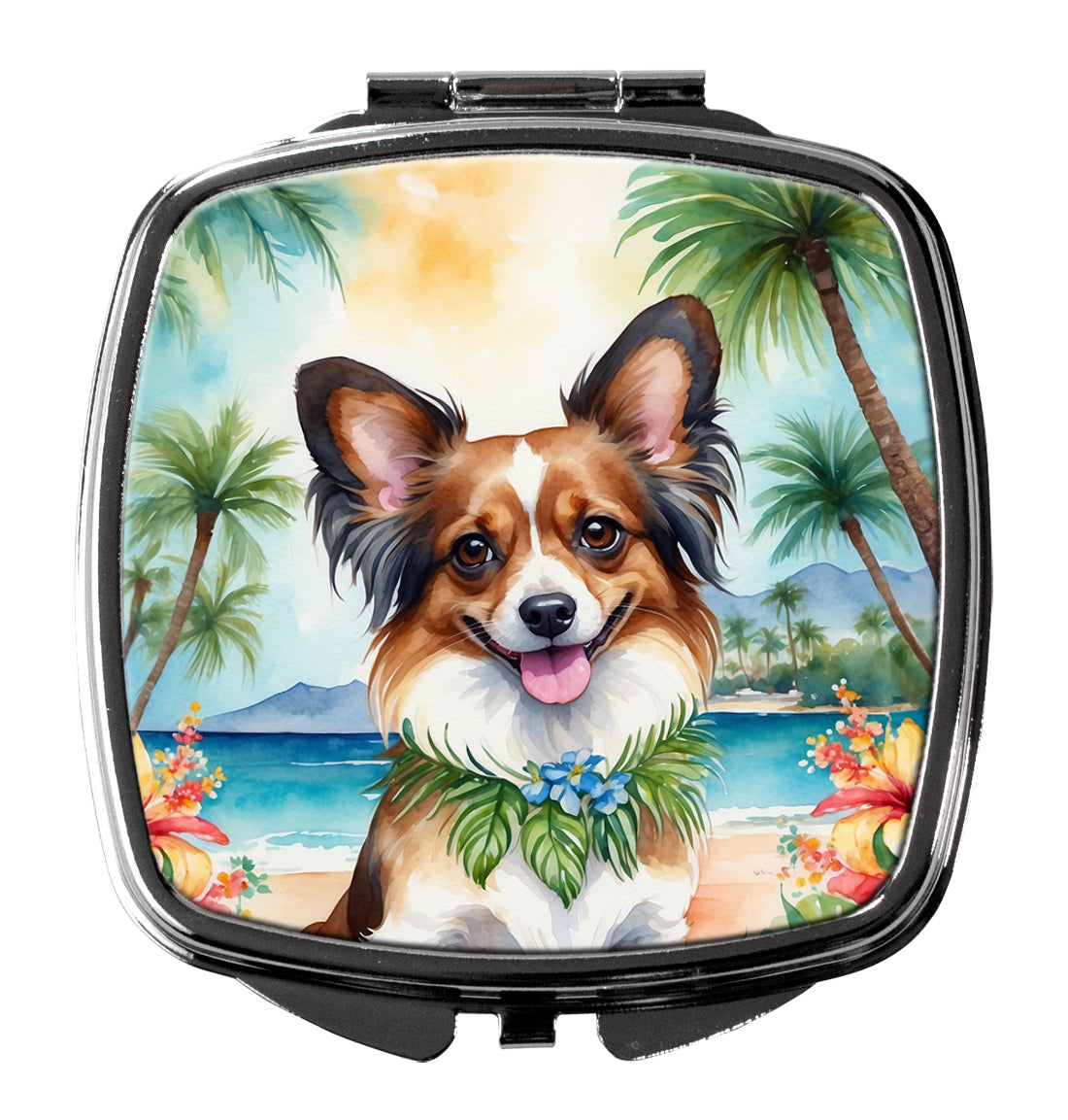 DAC6486SCM 3 x 2.75 in. Papillon Luau Compact Mirror
