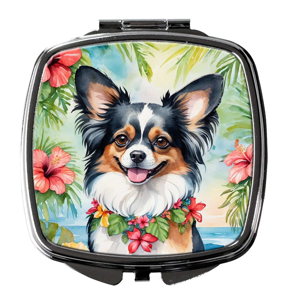3 x 2.75 in. Papillon Luau Compact Mirror