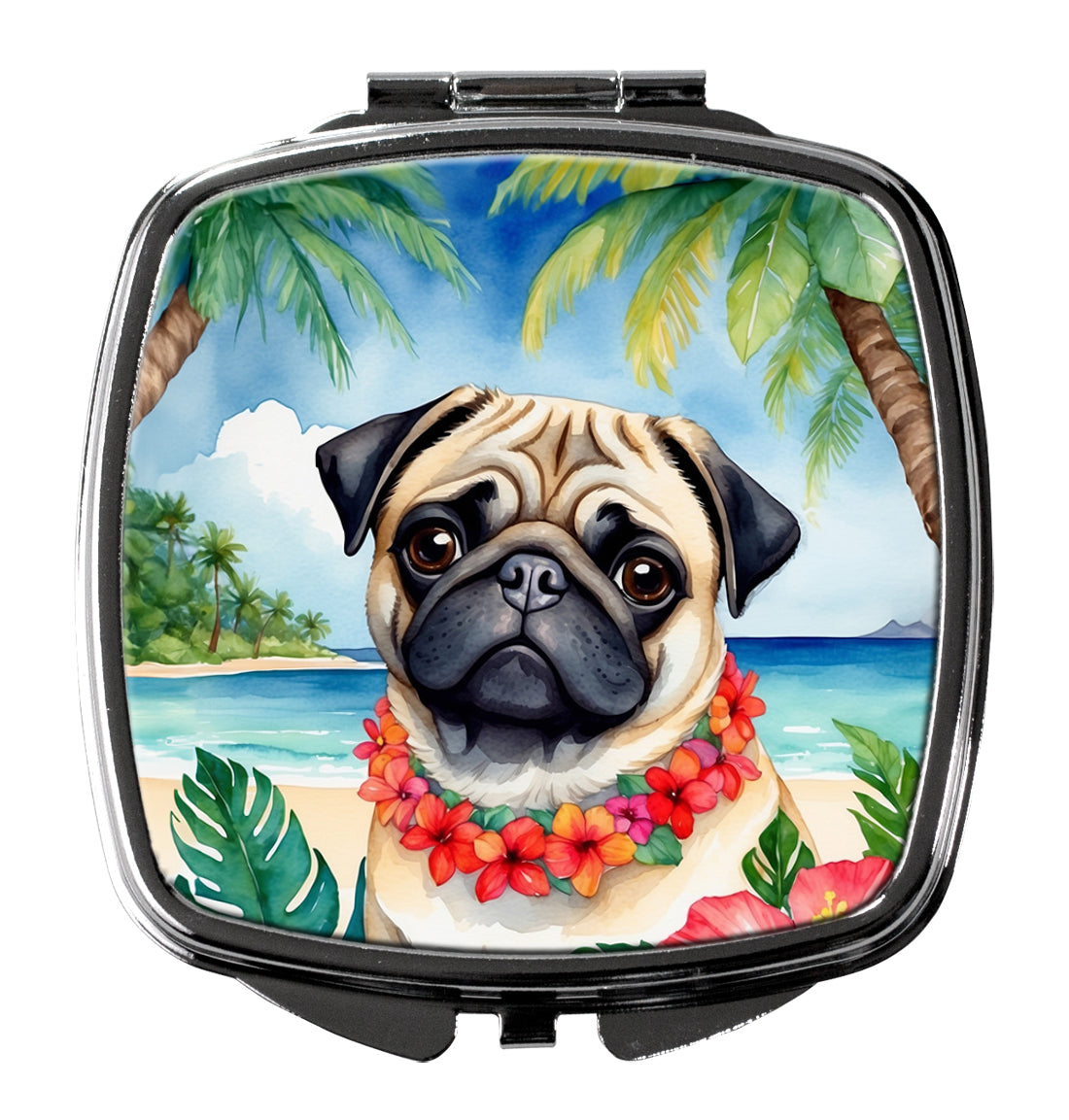 DAC6503SCM 3 x 2.75 in. Pug Luau Compact Mirror