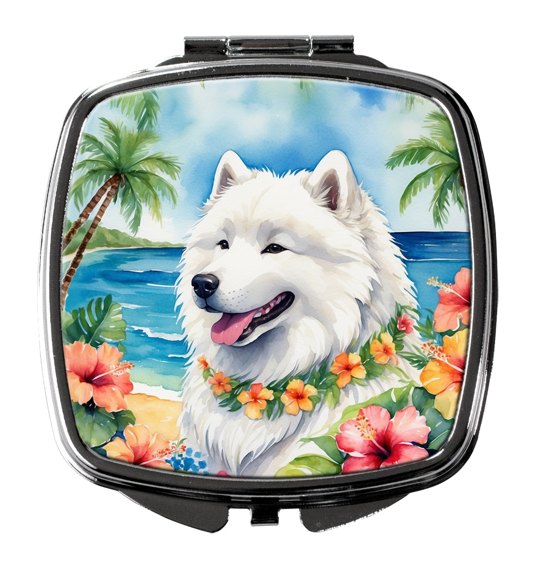 DAC6512SCM 3 x 2.75 in. Samoyed Luau Compact Mirror