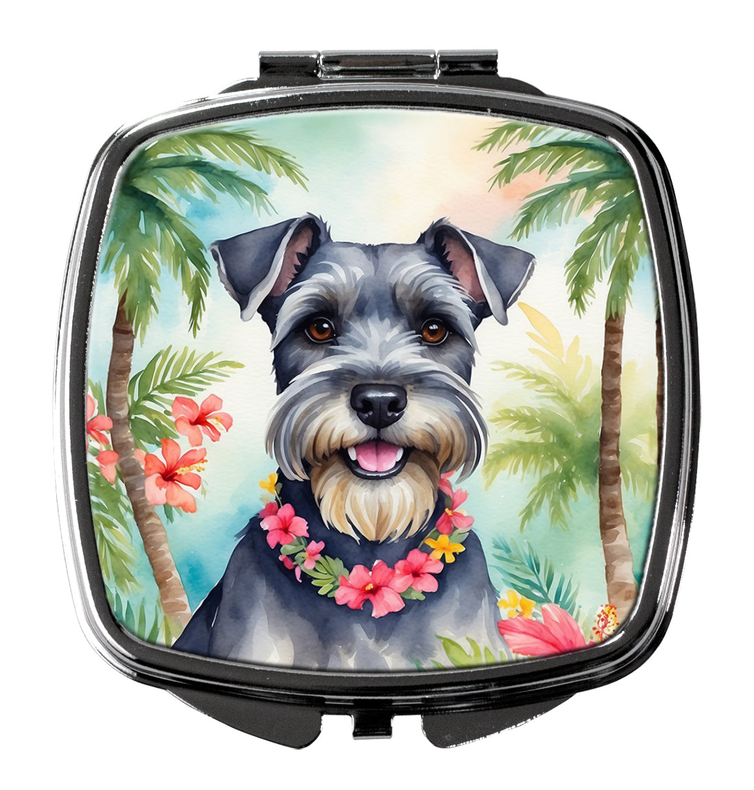 DAC6514SCM 3 x 2.75 in. Schnauzer Luau Compact Mirror