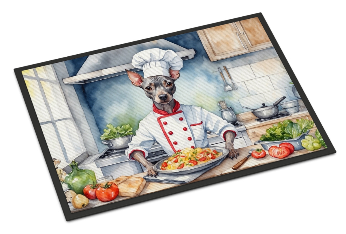 24 x 36 in. American Hairless Terrier The Chef Doormat