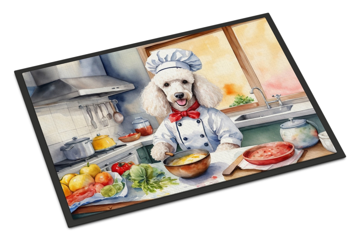 DAC6306MAT 18 x 27 in. White Poodle The Chef Doormat