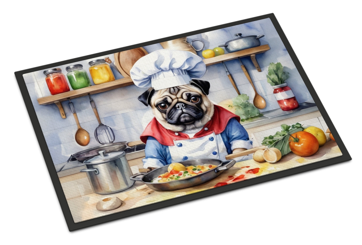 DAC6311MAT 18 x 27 in. Pug The Chef Doormat