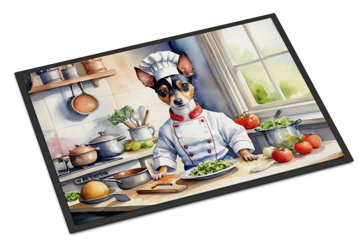 18 x 27 in. Rat Terrier The Chef Doormat