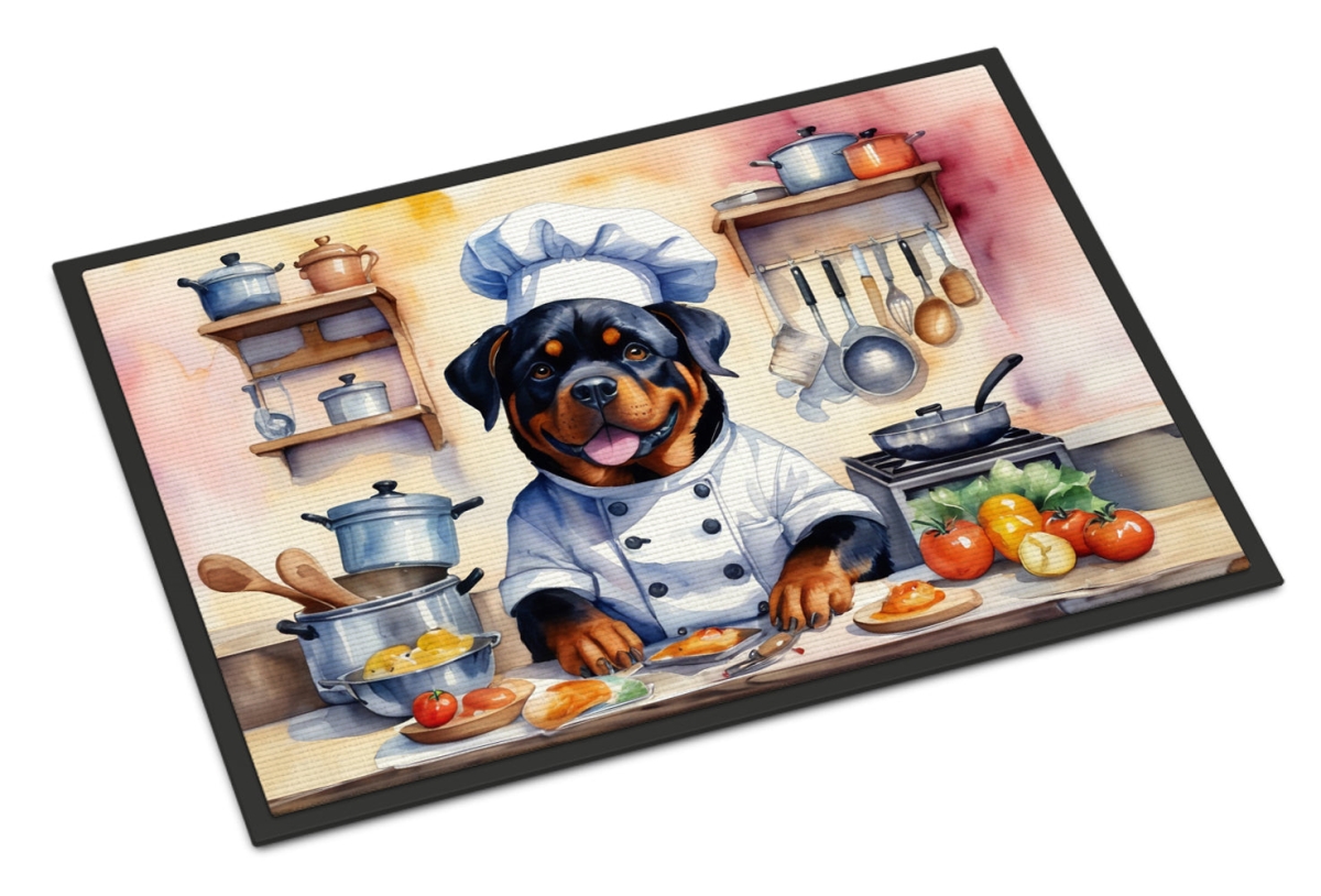 18 x 27 in. Rottweiler The Chef Doormat