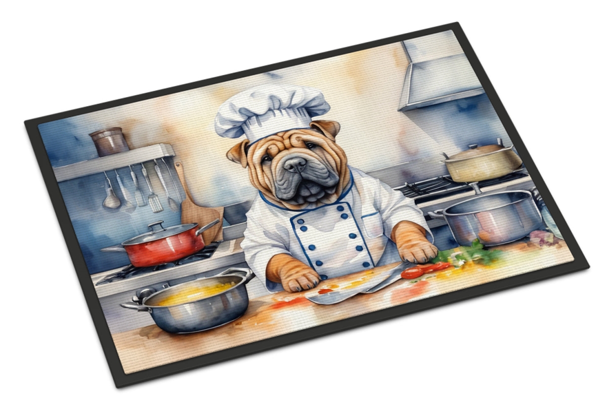 18 x 27 in. Shar Pei The Chef Doormat