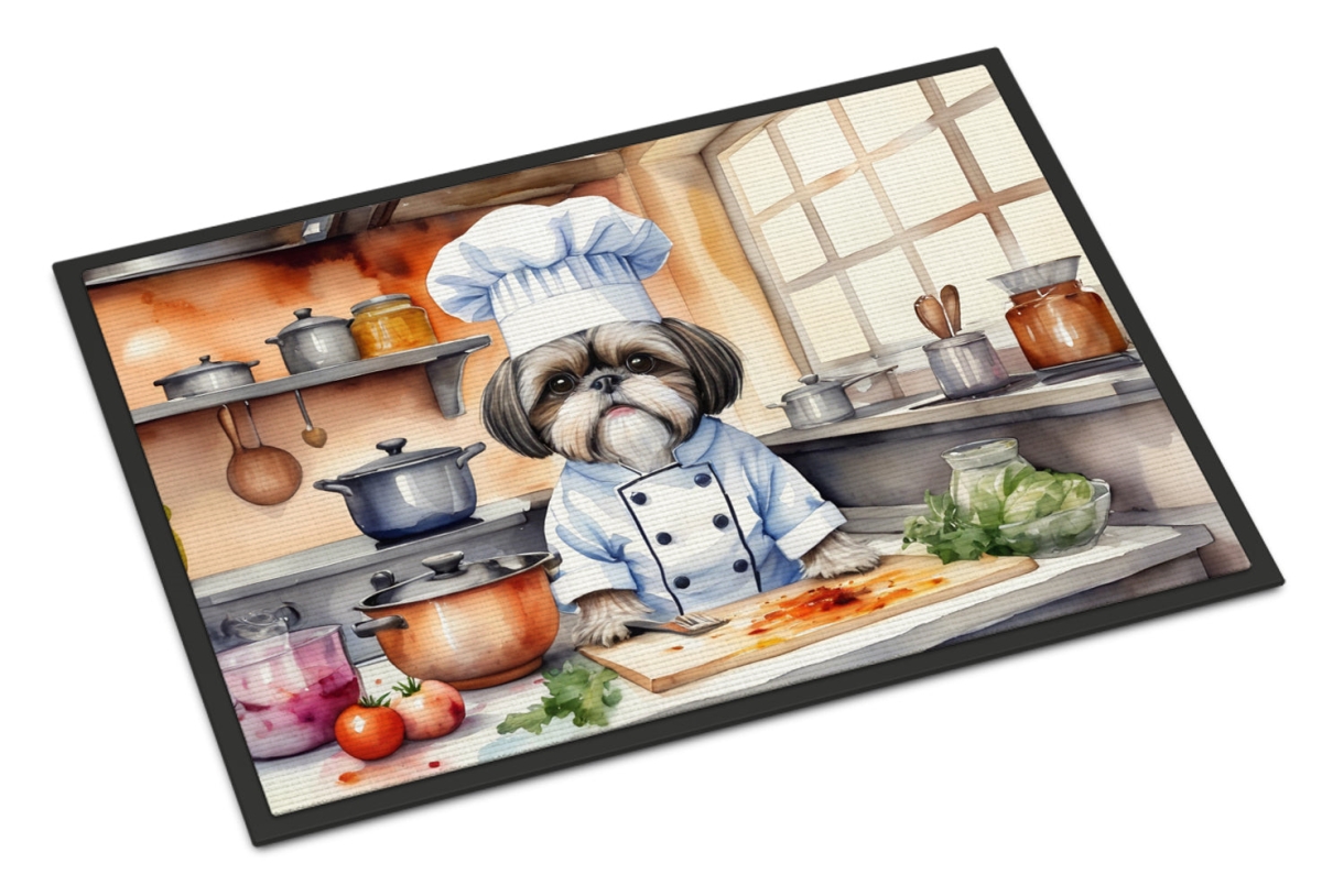 18 x 27 in. Shih Tzu The Chef Doormat
