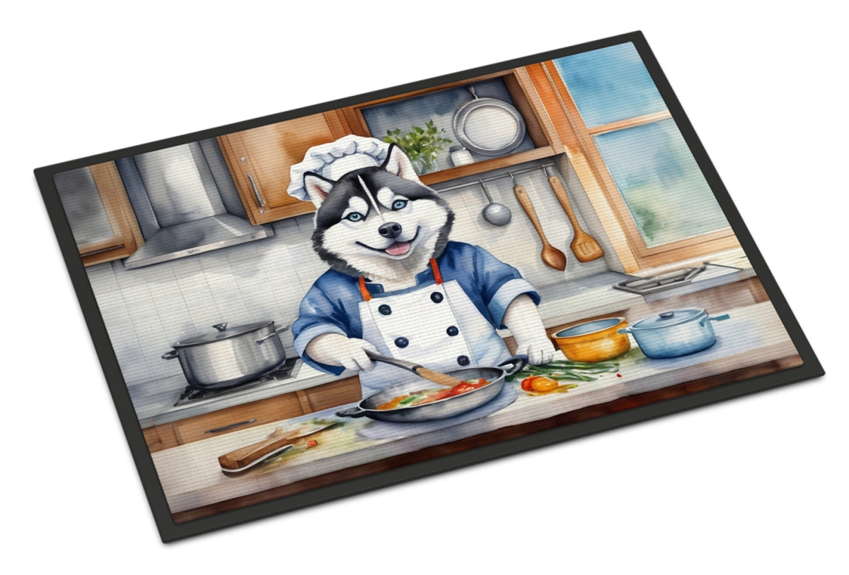 18 x 27 in. Siberian Husky The Chef Doormat