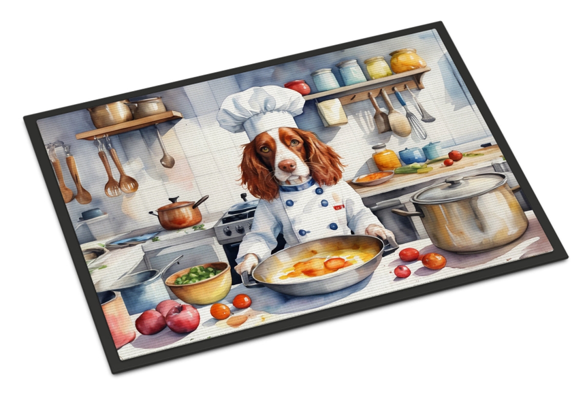DAC6337MAT 18 x 27 in. Welsh Springer Spaniel The Chef Doormat