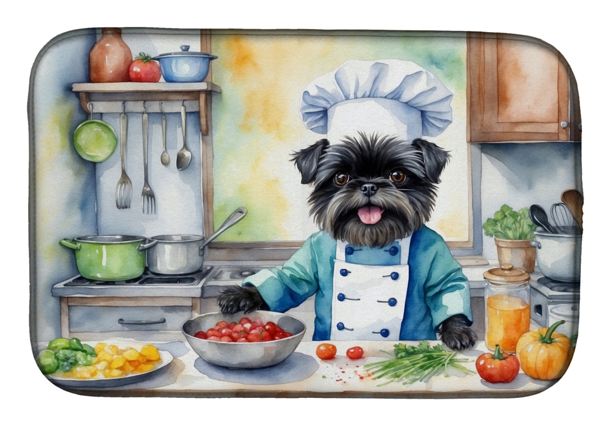Picture of Carolines Treasures DAC6179DDM 21 x 14 in. Affenpinscher The Chef Dish Drying Mat