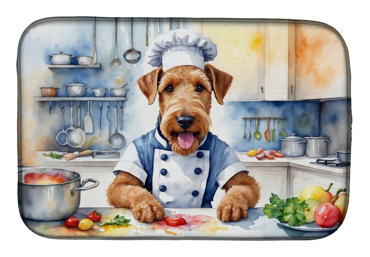 Picture of Carolines Treasures DAC6181DDM 21 x 14 in. Airedale Terrier The Chef Dish Drying Mat