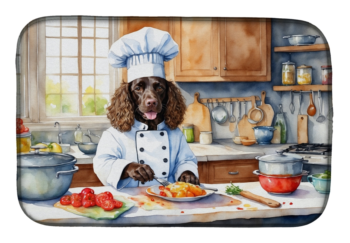 Picture of Carolines Treasures DAC6190DDM 21 x 14 in. American Water Spaniel The Chef Dish Drying Mat