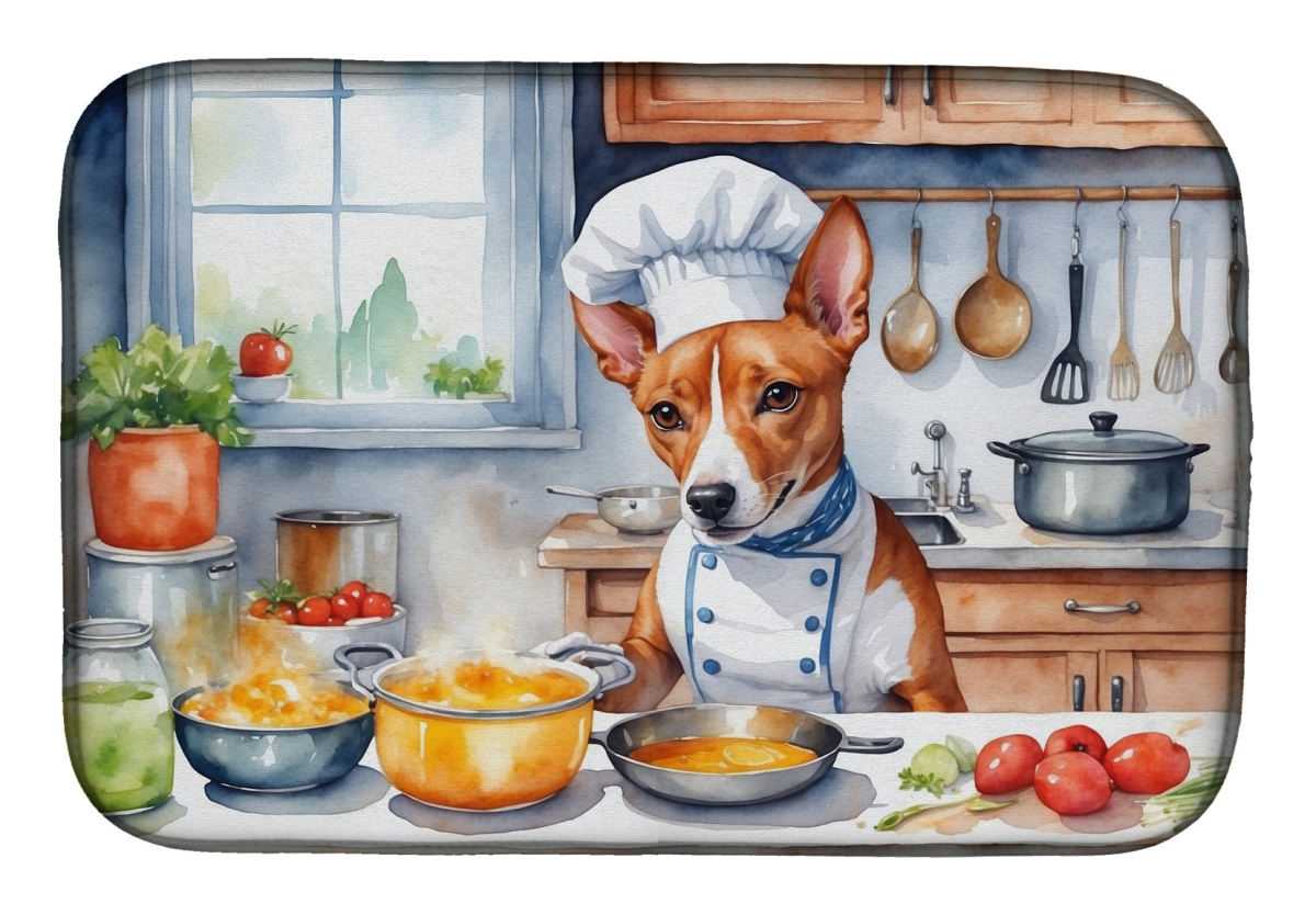Picture of Carolines Treasures DAC6195DDM 21 x 14 in. Basenji The Chef Dish Drying Mat