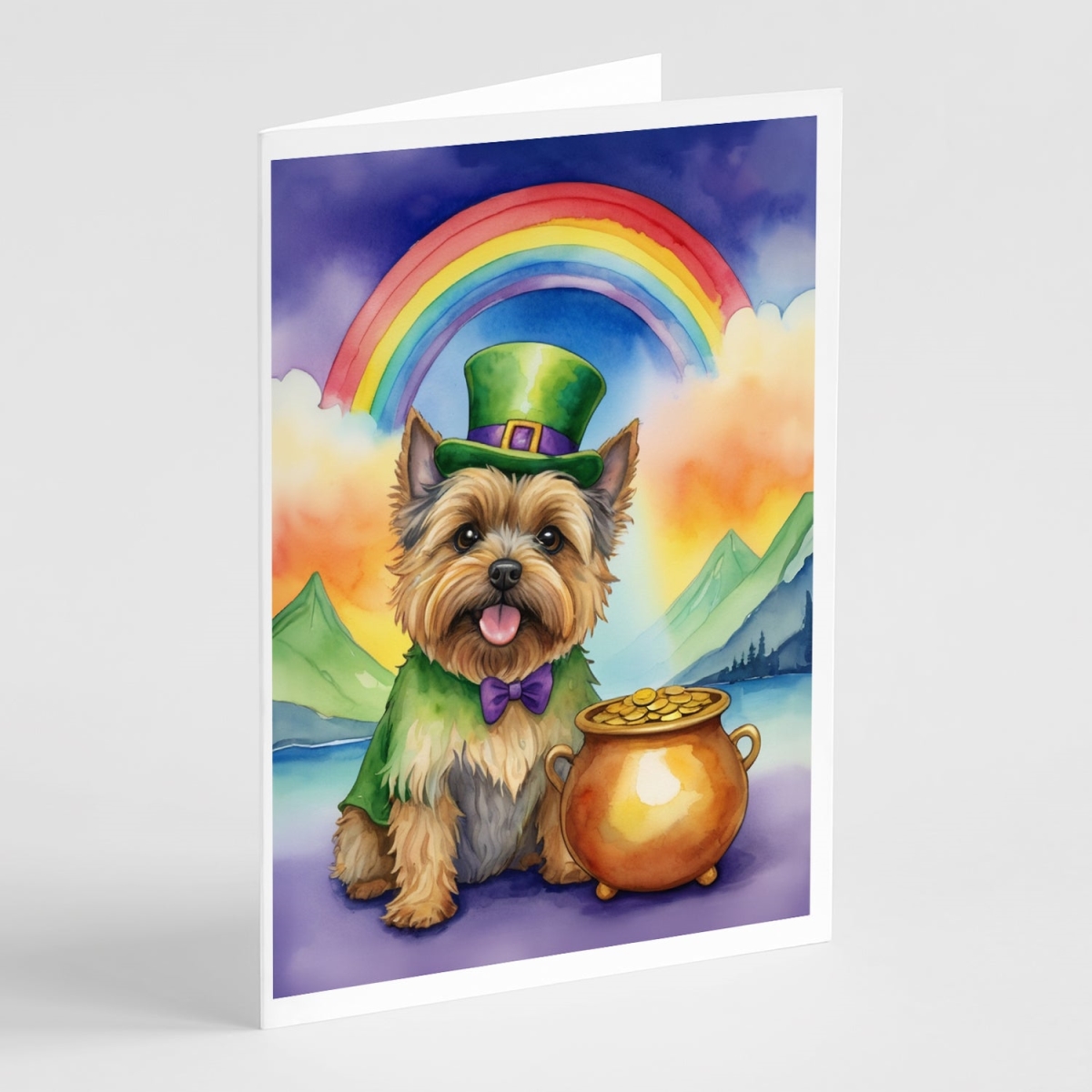 DAC5509GCA7P 5 x 7 in. Cairn Terrier St Patricks Day Greeting Cards - Pack of 8
