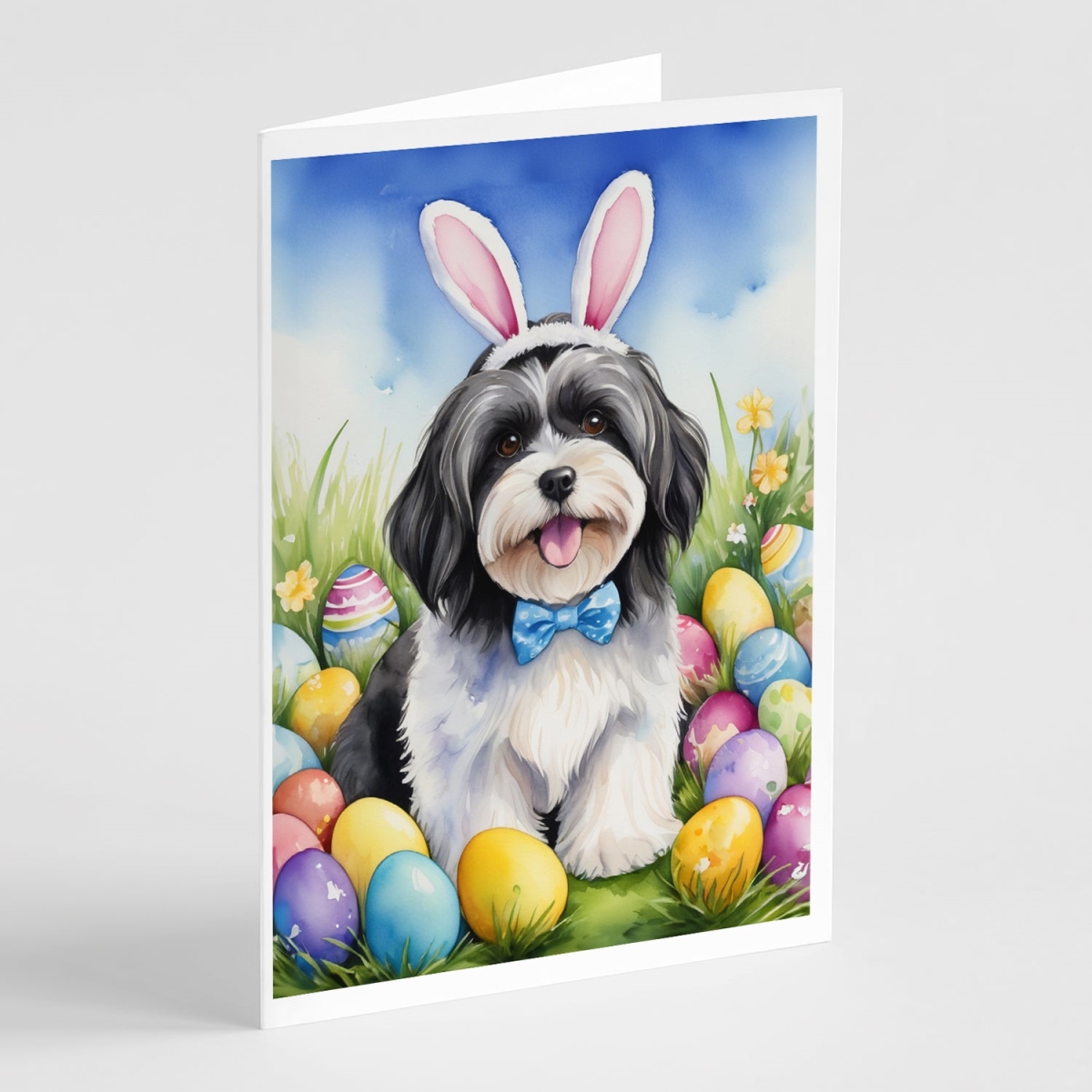 DAC5074GCA7P 5 x 7 in. Havanese Easter Egg Hunt Greeting Cards - Pack of 8