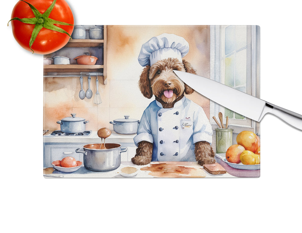 DAC6279LCB 15 x 12 in. Labradoodle The Chef Glass Cutting Board