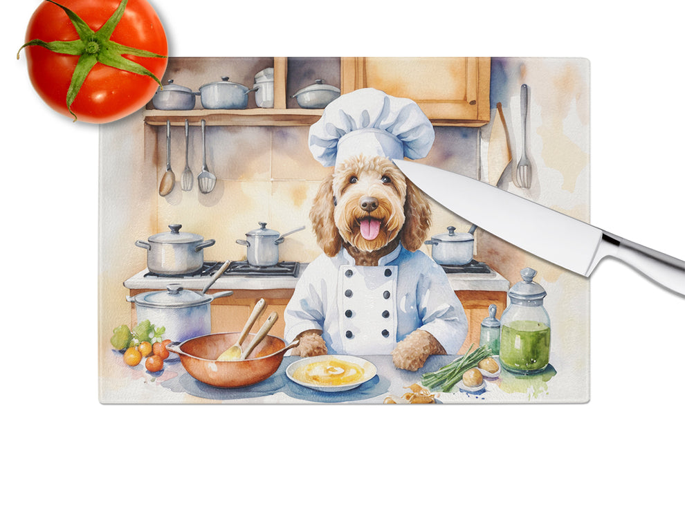 DAC6280LCB 15 x 12 in. Labradoodle The Chef Glass Cutting Board
