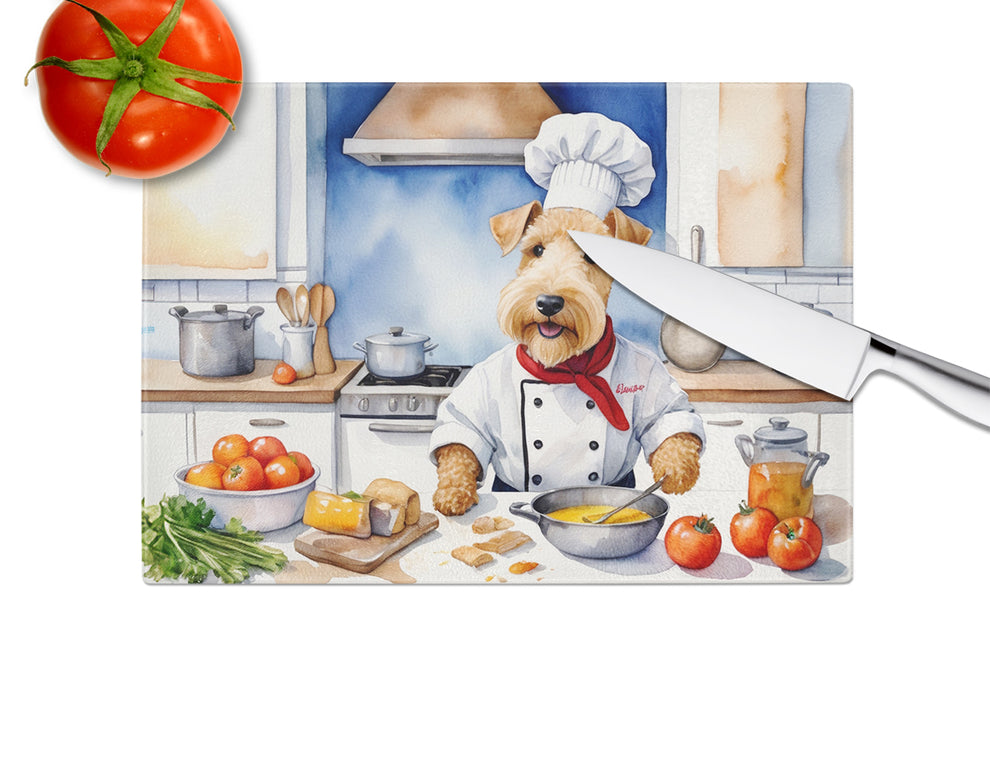 DAC6281LCB 15 x 12 in. Lakeland Terrier The Chef Glass Cutting Board