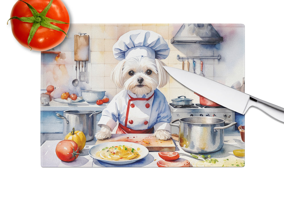 DAC6283LCB 15 x 12 in. Maltese The Chef Glass Cutting Board