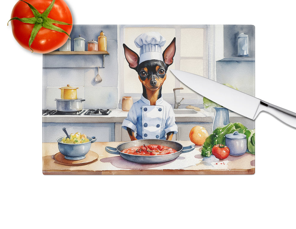 DAC6286LCB 15 x 12 in. Miniature Pinscher The Chef Glass Cutting Board