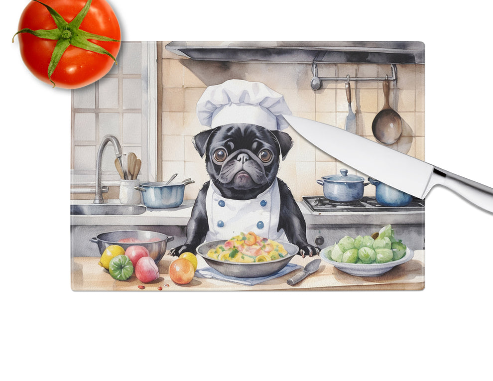 DAC6310LCB 15 x 12 in. Pug The Chef Glass Cutting Board