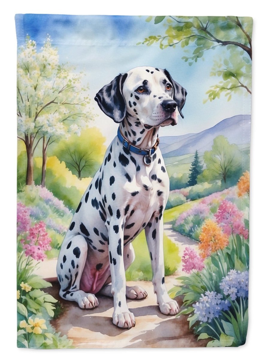 DAC6615GF 15.5 x 11.25 in. Dalmatian Spring Path Garden Flag