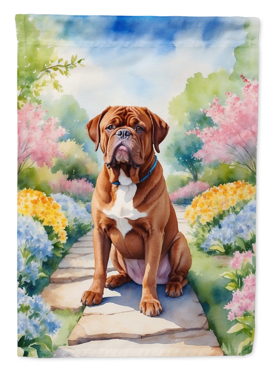 15.5 x 11.25 in. Dogue De Bordeaux Spring Path Garden Flag
