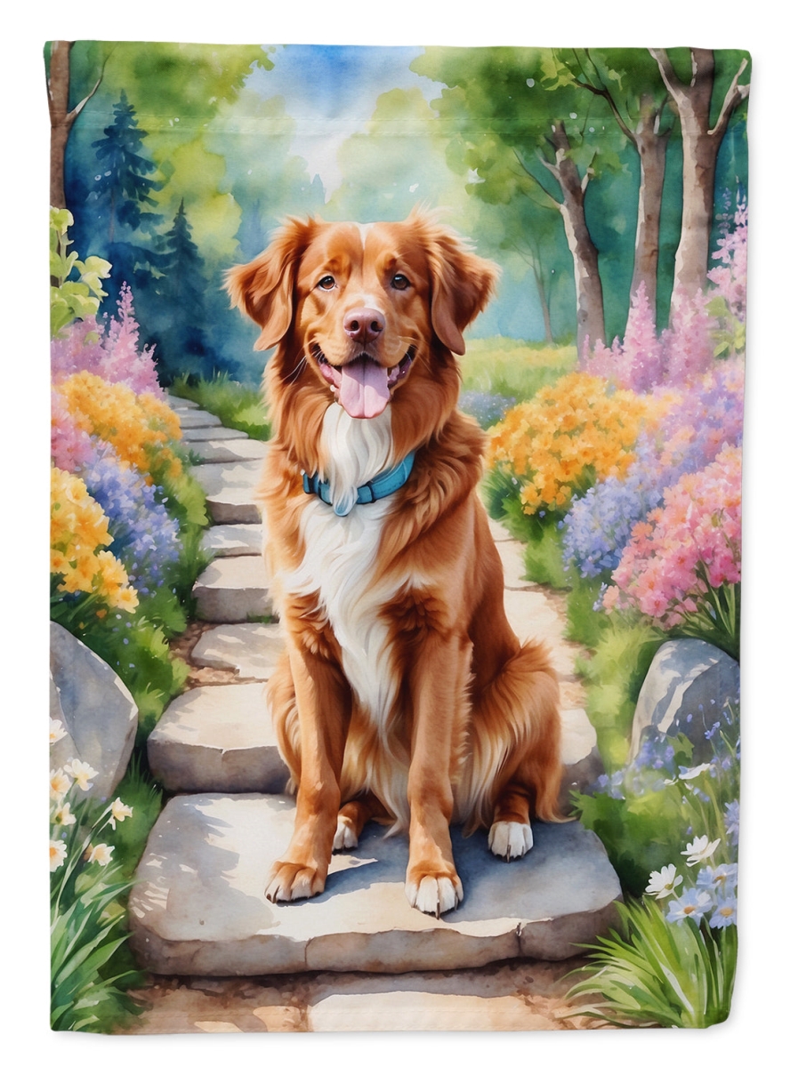 DAC6681CHF 40 x 28 in. Nova Scotia Duck Tolling Retriever Spring Path House Flag