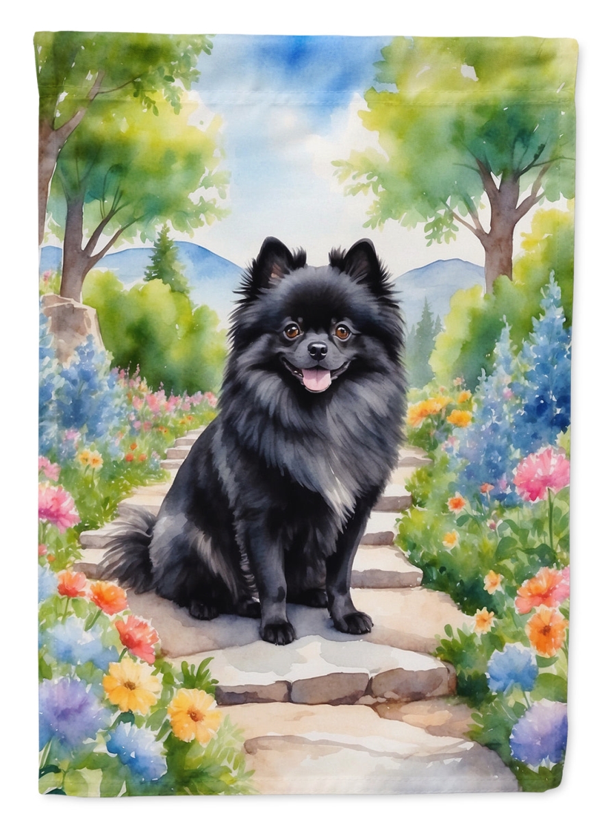 DAC6691CHF 40 x 28 in. Pomeranian Spring Path House Flag