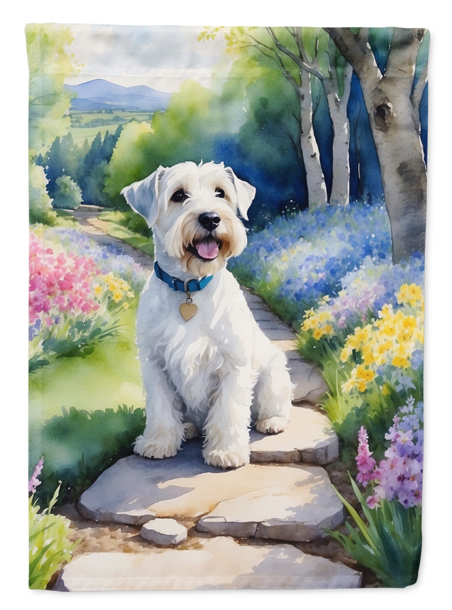 40 x 28 in. Sealyham Terrier Spring Path House Flag
