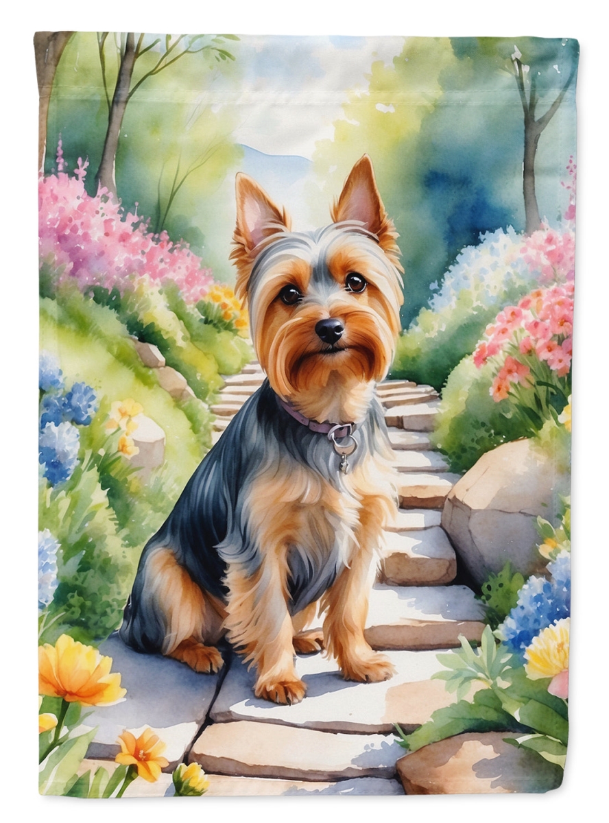 DAC6720CHF 40 x 28 in. Silky Terrier Spring Path House Flag