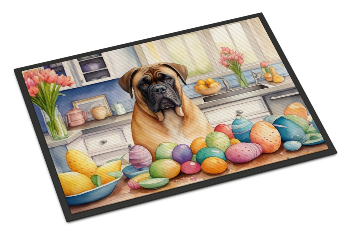 DAC6779MAT 18 x 27 in. Decorating Easter Bullmastiff Doormat