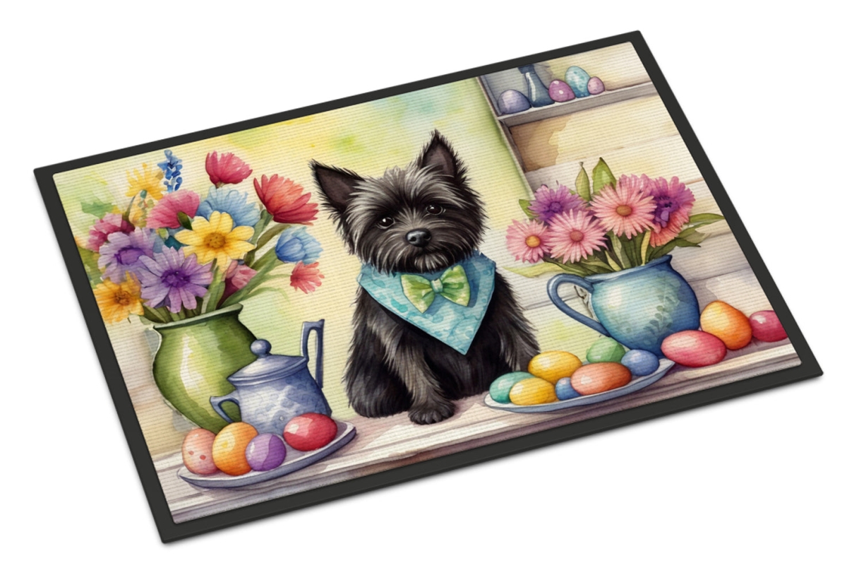 DAC6781MAT 18 x 27 in. Decorating Easter Cairn Terrier Doormat