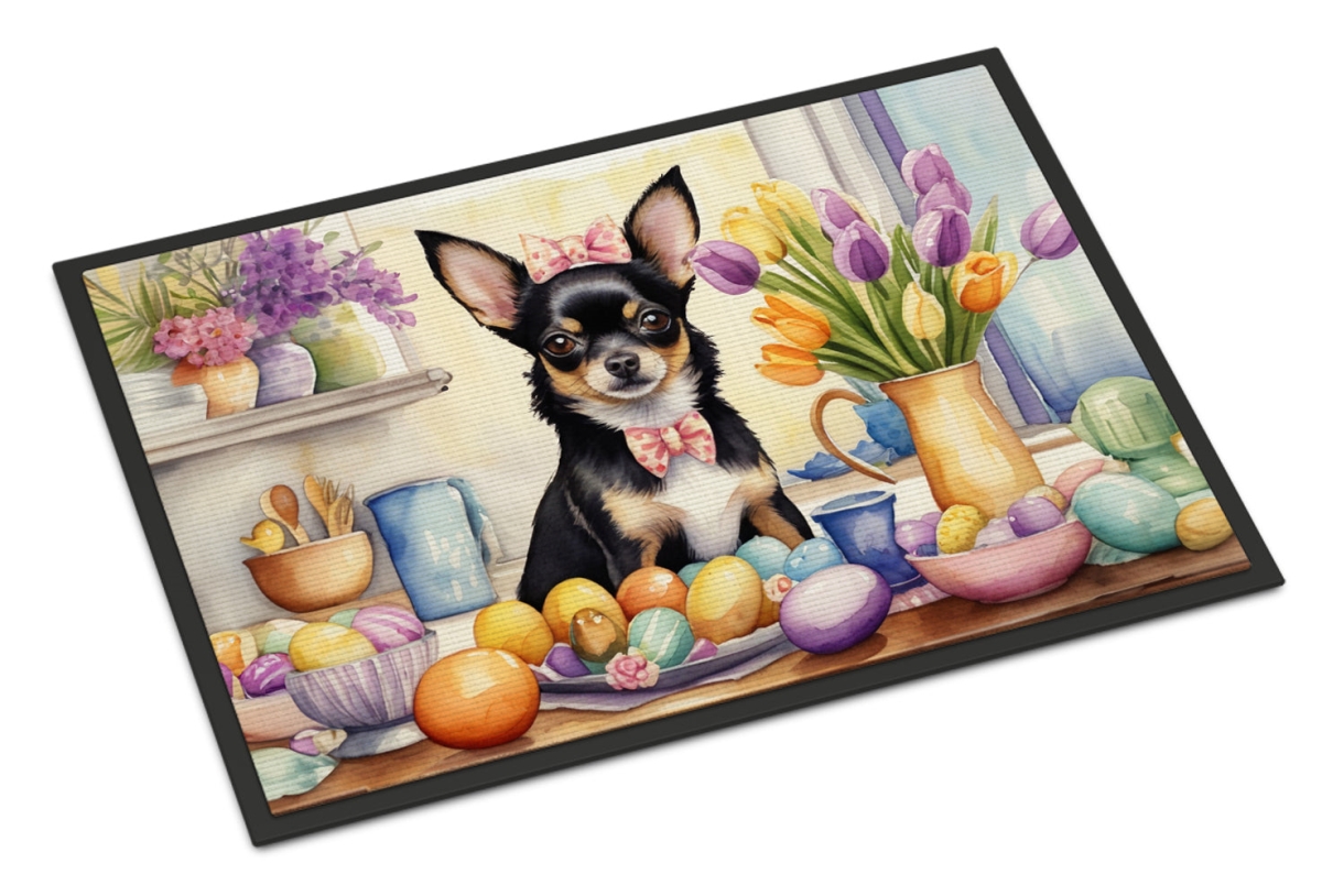 18 x 27 in. Decorating Easter Chihuahua Doormat