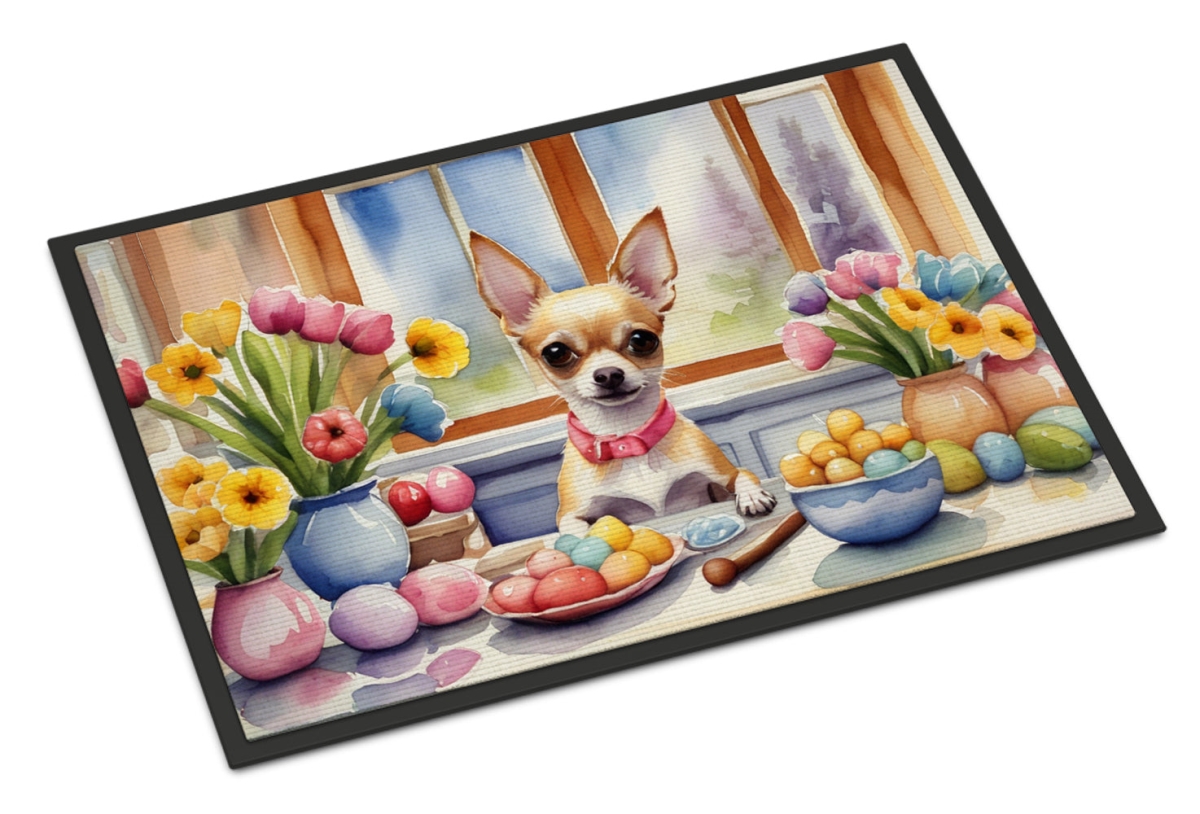 DAC6789MAT 18 x 27 in. Decorating Easter Chihuahua Doormat